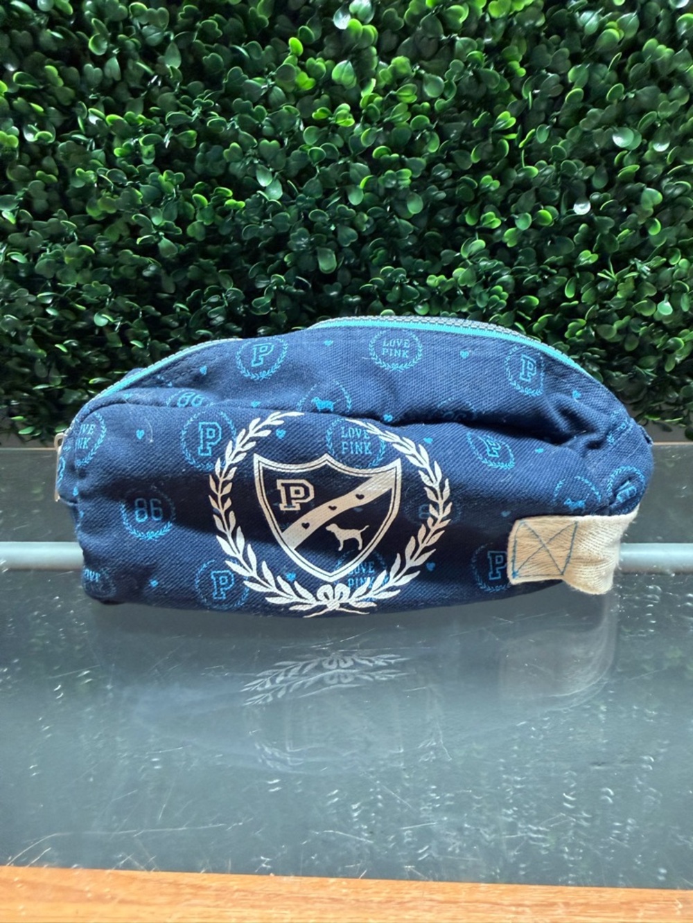 PINK Victoria's Secret Navy Crest Toiletry Pouch